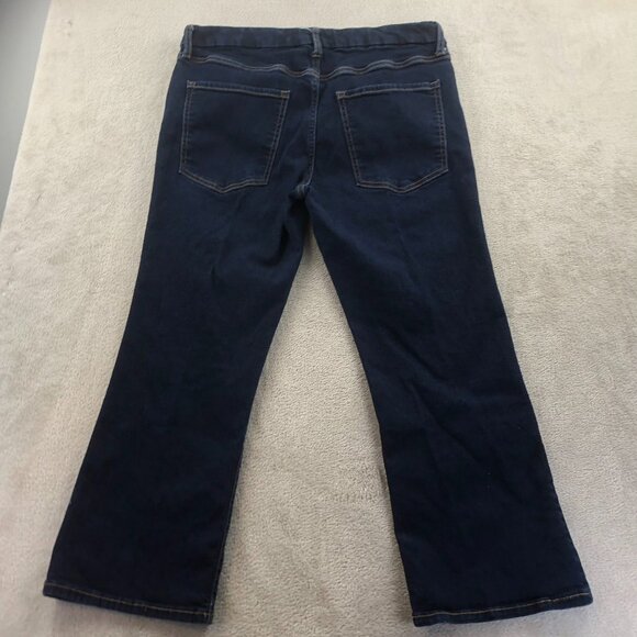 Banana Republic Womens Jeans 31/12 Cropped Bootcut Leg Blue Dark Denim Casual - Picture 14 of 14